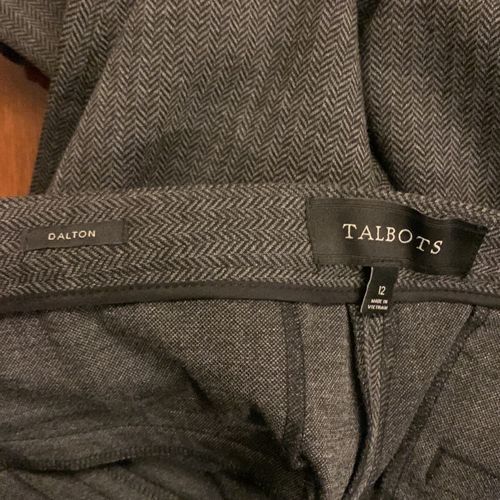 Talbots Herringbone Dalton Pants- Size 12 - image 3